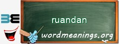 WordMeaning blackboard for ruandan